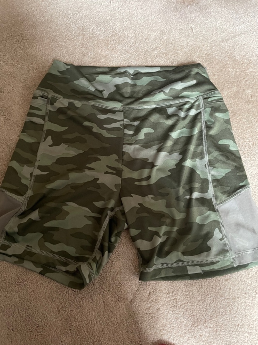 PINK Victoria's Secret Olive Green Camo Bike Shorts
